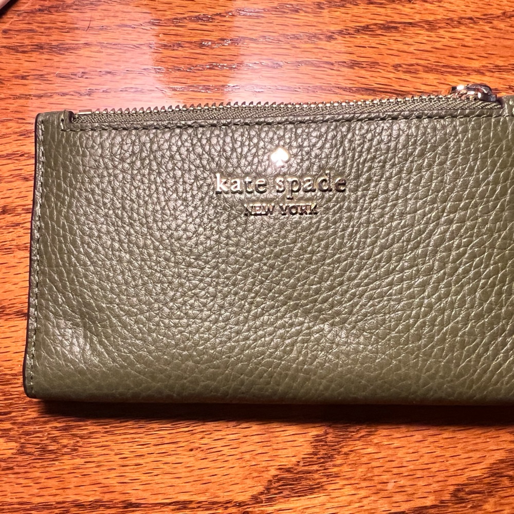 Kate Spade Forest Green Leather Wallet